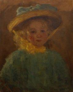 GAULEY Robert David 1875-1943,Portrait of a girl in a bonnet,Rosebery's GB 2019-11-21