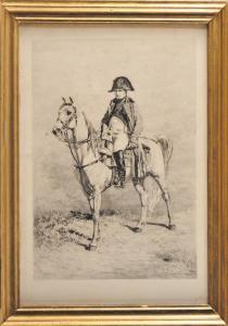 GAULIER LUCIEN,Napoléon Ier à cheval Lithographie.,Osenat FR 2013-11-17