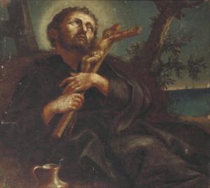 GAULLI BACICCIA Giovan Battista 1639-1709,A Saint holding a crucifix,Christie's GB 2008-04-23