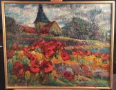 GAULT Marcel 1899-1989,Paysage au champ de coquelicot,1930,Sadde FR 2018-11-29