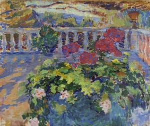 GAUSH Alexandre Fedorovich 1873-1947,Twilight on the Terrace,Shapiro Auctions US 2015-02-28