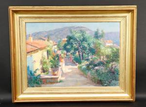GAUSSEN Adolphe 1871-1954,Petite maison et jardin en Provence,Auxerre Enchères FR 2023-09-03