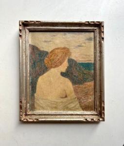 GAUSSON Leo 1860-1944,Femme regardant la mer,Beaussant-Lefèvre FR 2023-07-12