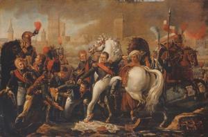 GAUTHEROT Claude 1796-1825,Napoléon blessé devant Ratisbonne,Sotheby's GB 2003-12-02