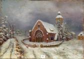 GAUTHIER Fanny,Eglise sous la neige,1895,Siboni FR 2015-10-11