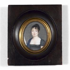 GAUTIER D'AGOTY Pierre Édouard 1775-1871,Portrait de femme aux boucles d'oreille,Tajan FR 2008-03-26