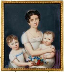 GAUTIER D'AGOTY Pierre Édouard 1775-1871,Portrait of Mary Morton, née Henry (1781-18,1812,Sotheby's 2021-12-09