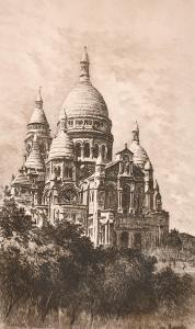 GAUTIER Lucien 1850-1925,A view of Basilique du Sacre Coeur, Montmartre,John Nicholson GB 2021-04-21