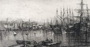 GAUTIER Lucien 1850-1925,Intérieur du Vieux Port à Marseille,Damien Leclere FR 2010-04-24