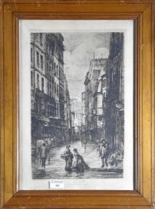 GAUTIER Lucien 1850-1925,Rue Galande à Paris,Etienne de Baecque FR 2018-03-29