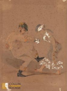 GAVARNI Paul 1804-1866,La danse,Delorme-Collin-Bocage FR 2024-03-28