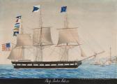 GAVARRONE Domenico 1821-1874,Portrait of the Ship  
Sooloo 
of Salem Entering G,Skinner 2012-08-11