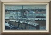 GAVIK Tage 1914-1981,Utsikt från Aug.koobstrapporna Göteborg,Uppsala Auction SE 2015-04-14