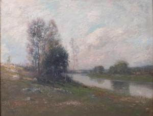 GAY Edward B 1837-1928,A JUNE DAY BY THE RIVER,Potomack US 2023-04-06
