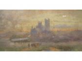 GAYE Howard 1849-1925,Cathedral and watermeadows at sunset,Andrew Smith and Son GB 2008-02-26