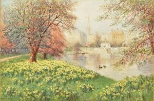 GAYE Howard,Daffodils, Near The Long Water, Kensington,Rowley Fine Art Auctioneers 2017-11-21
