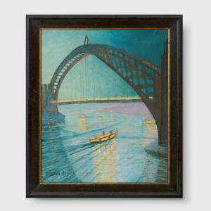 GEACH Portia Stranston 1873-1959,View of Sydney Harbour Bridge,Bonhams GB 2023-08-29