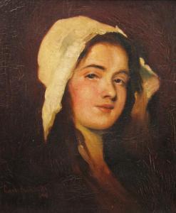 GEBHARDT Carl,Portret de tanara,1899,Alis Auction RO 2012-11-06