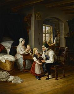 GEBHARDT Johann Nepomuk 1798-1871,The happy family,1853,Bonhams GB 2015-01-25