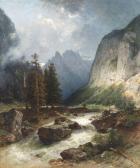 GEBHARDT Ludwig 1830-1908,Brook in the Alps,Peter Karbstein DE 2019-07-06