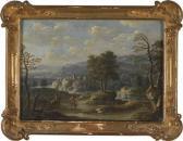 GEBHARDT Wolfgang Magnus 1730-1750,Two southern landscapes with horsemen,Palais Dorotheum 2011-06-16