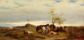 GEDLEK Ludwig 1847-1904,Landschaft mit rastenden Husaren,Lempertz DE 2018-11-17