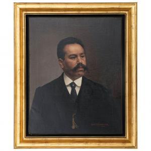 GEDOVIUS Germán 1867-1937,RETRATO DE CABALLERO,1906,Morton Subastas MX 2023-08-24