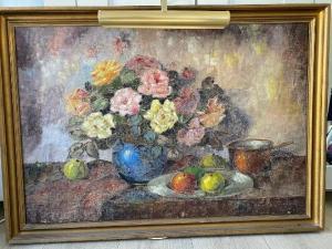 GEERT Edith 1908-1983,Still life with fruit and flowers,Bruun Rasmussen DK 2021-07-01