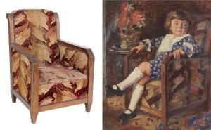 GEERTSEN HENRI 1892-1969,Interieur met jongen in fauteuil,Bernaerts BE 2014-06-17