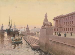 GEFTLER Karl 1858-1918,The Sphinxes on the Neva Embankment,1894,Christie's GB 2009-12-01