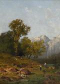 GEHRIG Jacob 1846-1922,Idylle in den Alpen,1875,Palais Dorotheum AT 2015-05-19