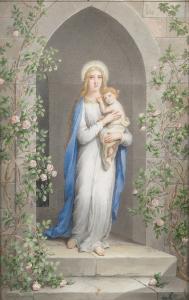GEIGER Carl Joseph 1822-1905,Madonna in the Rosenhag,1904,Palais Dorotheum AT 2014-04-28