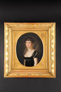 GEIGER Conrad 1751-1808,«Portrait Stéphanie de Beauharnais, Princesse de B,1807,Osenat FR 2013-11-17