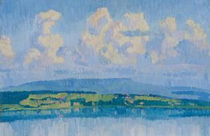 GEIGER Ernst Samuel 1876-1965,Bielersee-Landschaft,1912,Beurret Bailly Widmer Auctions CH 2024-03-13