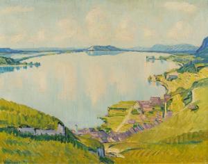 GEIGER Ernst Samuel 1876-1965,Lake Biel in the morning,1924,Galerie Koller CH 2023-12-01