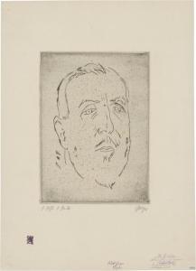 GEIGER Willi 1878-1971,Portrait Heinrich Mann,1921,Galerie Bassenge DE 2023-12-01
