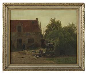GEIRNAERT Jozef 1791-1859,In the Barnyard,New Orleans Auction US 2018-10-13