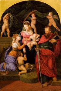 GEISLER W 1800-1800,Matrimonio mistico di Santa Caterinacon San Paolo e angeli,Finarte IT 2010-06-29