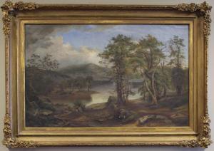 GEISSLER Joseph 1816-1899,landscape with lake and trees,O'Gallerie US 2024-04-01