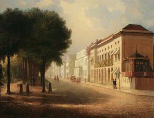 GEISSLER Robert 1819-1893,A Quiet City Street Scene,1851,Weschler's US 2009-09-26