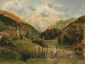 GEISSLER Rudolf 1834-1906,Alpine Village Landscape—1901,Jackson's US 2007-07-17