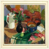 GELARDI Herdis 1916-1991,Still life with violin, flowers and ceramics,Bruun Rasmussen DK 2014-09-08