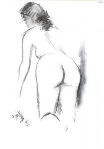 GELENG Rinaldo 1920-2003,Nudo femminile di schiena,1998,Bertolami Fine Arts IT 2023-06-23