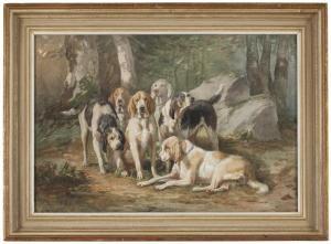 GELIBERT Jules Bertrand 1834-1916,Hunting dogs,John Moran Auctioneers US 2013-07-30