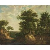 GELISSEN Maximilien Lambert,AN EXTENSIVE WOODED LANDSCAPE WITH A HORSEMAN, A M,Sotheby's 2004-03-15