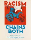GELLERT Hugo 1892-1985,RACISM CHAINS BOTH,1970,Swann Galleries US 2017-03-16