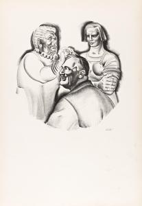 GELLERT Hugo 1892-1985,Roosevelt and his Two Wives,1936,Swann Galleries US 2022-01-27