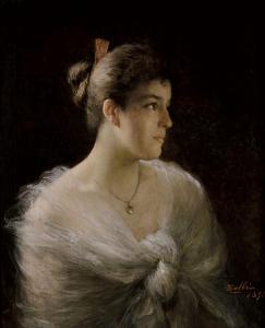 GELLI Edoardo 1852-1933,Ritratto di dama di profilo,1892,Meeting Art IT 2023-12-12