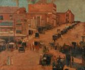 GEMSULLAN A 1900,A street scene with many horse drawn carriages and figures,Mallams GB 2013-10-02