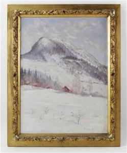 GENBERG Anton 1862-1939,mountain winter view,1913,Kaminski & Co. US 2022-07-17